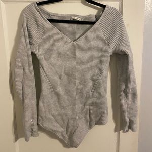Abercrombie Grey Sweater Bodysuit